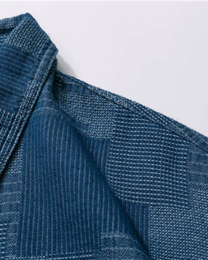 【URBANEST】ミックスパターンハーフスリーブシャツ 2color UN0104