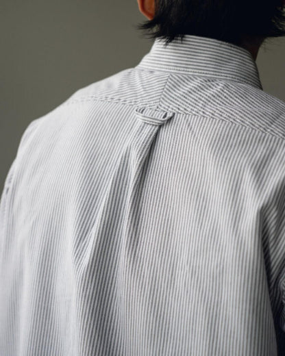 【URBANEST】ストライプボタンダウン長袖シャツ 2color UN0085