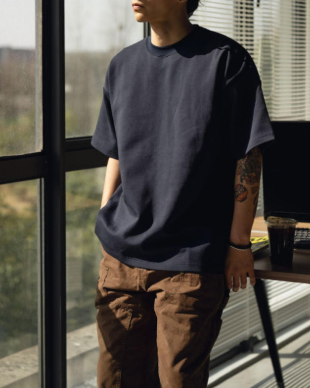 【URBANEST】ドロップショルダーオーバーサイズTシャツ 4color UN0074
