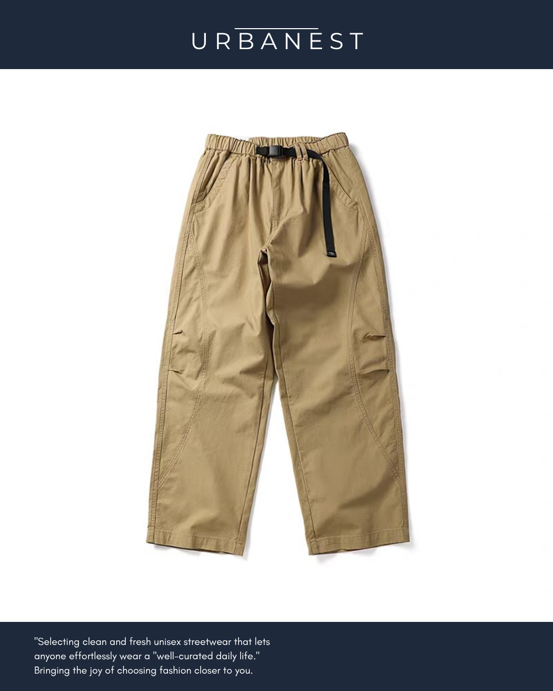 【URBANEST】クライミングウェビングベルトワークイージーパンツ 3color UN0046